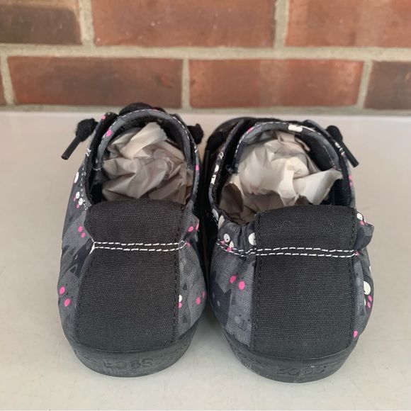 BOBS Skechers Beach Bingo Kitty Cat Slip On Grey Sneakers Women’s US 6 M - Picture 6 of 8